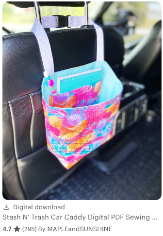 Stash N' Trash Car Caddy Digital PDF Sewing Pattern Car Trash Can Car Storage Bag
MAPLEandSUNSHINE