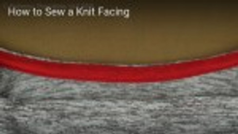 How to Sew a Knit Facing at Sew What s New