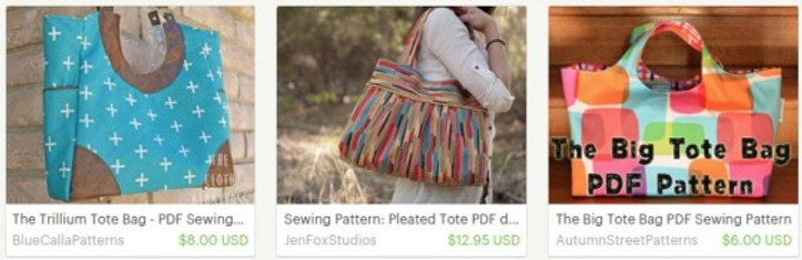 tote bag pdf sewing patterns
