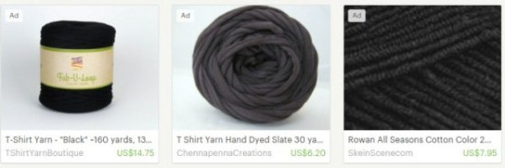 black cotton yarn – Etsy