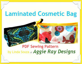 Sew a Laminated Cosmetic Bag – PDF Pattern + Bias Binding Tutorial
