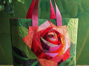 Crimson Spiral Quilted Tote Bag Pattern (Printed Edition)