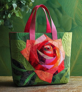 Crimson Spiral Quilted Tote Bag Pattern (Printed Edition)
