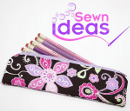 A free download from Sewn Ideas - Sew this slim zippered pencil case!