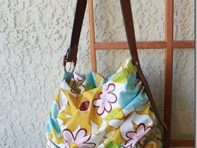 Scrap Happy Scrunch Tote Tutorial + How to Gather Fabric