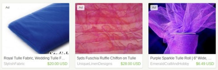 sparkled and ruffled tulle