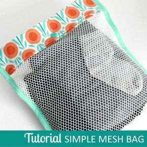 Simple Mesh Utility Bag – Free Sewing Tutorial + 4 Tips for Sewing with Mesh