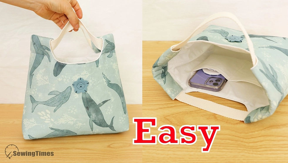 Easy Mini Tote - A Free Sewing Tutorial by the Sewing Times
