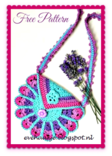 peacock purse - free crochet pattern