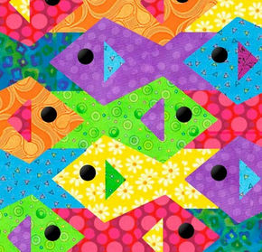 Tessellating Fish Paper Pieced Quilt Pattern