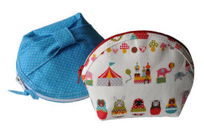 Blush Bunny’s Round Zipper Pouch