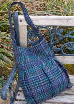 How to Upcycle a Tweed Skirt into a Handbag + Draft a Basic Harris Tweed Coin Purse Pattern