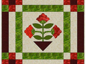 Easy Folksy Floral Appliqué Mini Quilt – Free Pattern