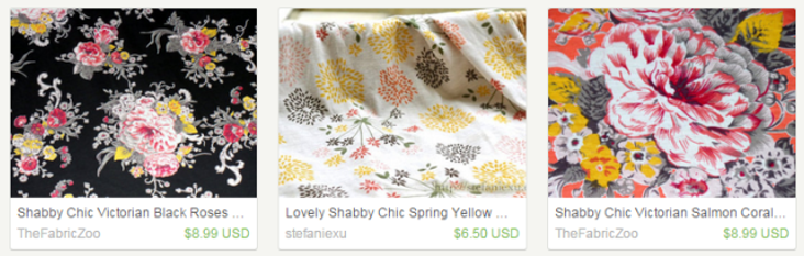 shabby floral jersey knit fabrics on Etsy a global handmade and vintage marketplace.