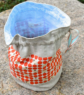 Drawstring Flat-Bottomed Bag – Free Sewing Tutorial