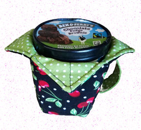 Beginners Ice Cream Pint Cozy with Handle Sewing Pattern (Easy PDF Download)