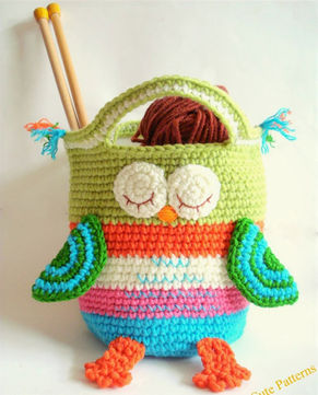 Sleepy Owl Bag – PDF Crochet Pattern