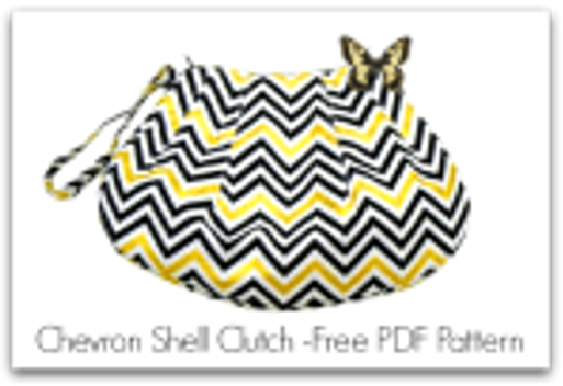 Sew the Pleated Chevron Shell Clutch Free Sewing Pattern
