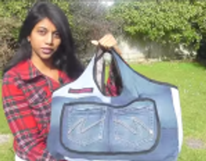 The Sahara Handbag - Upcycled Denim Bag + 8 More Denim Bag Sewing Projects