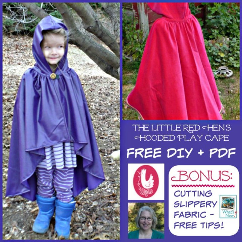 The Little Red Hens Hooded Play Cape - Free DIY + PDF