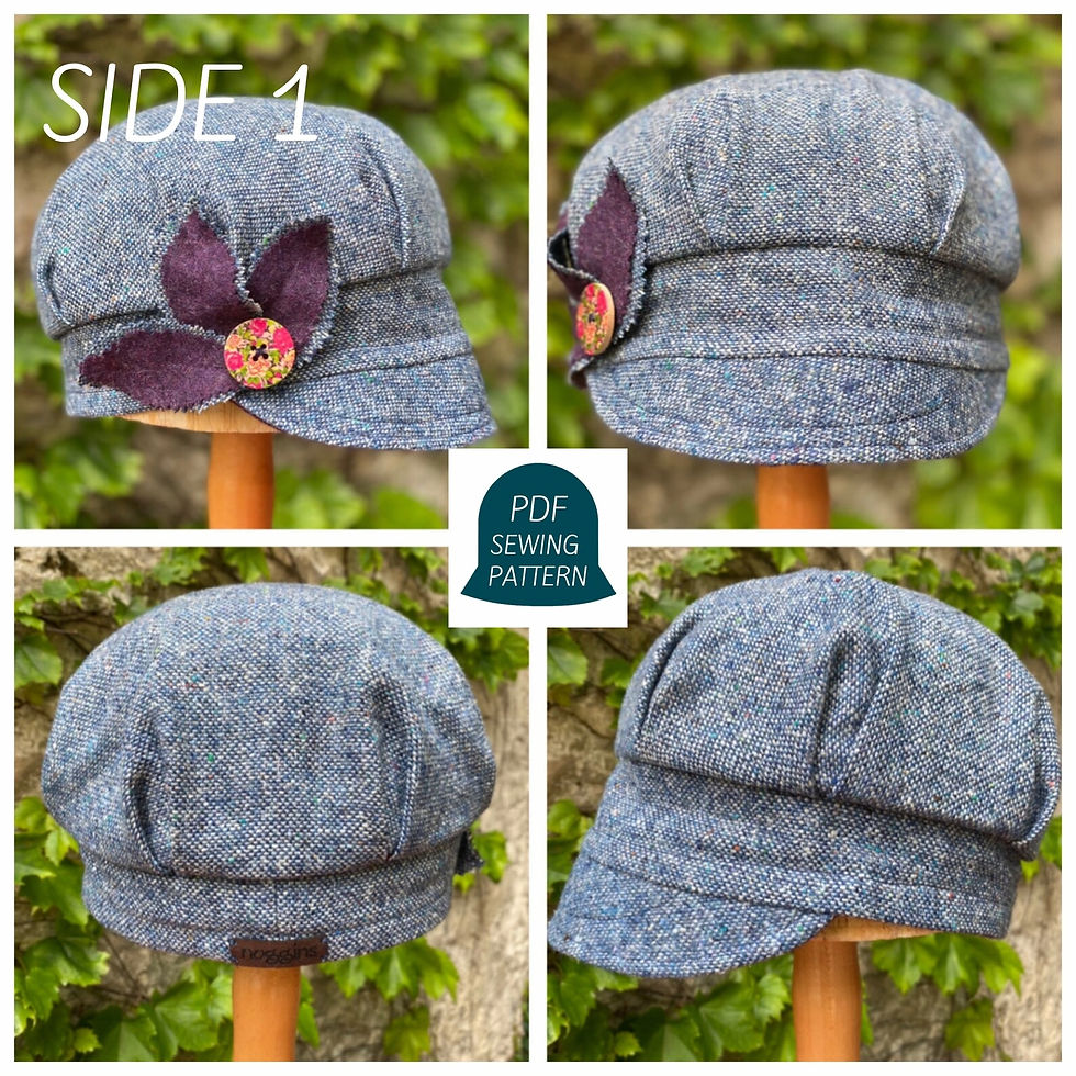 The Ellie Reversible Hat Sewing Pattern – Vintage Newsboy Style