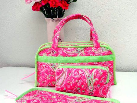 Quilted Sewing or Craft Travel Organizer Bags – PDF Sewing Patterns