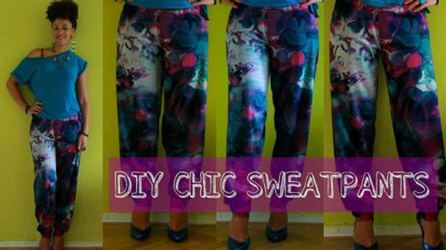 DIY Chic Sweatpants - Garment Sewing Tutorial by pinkchocolatebreak