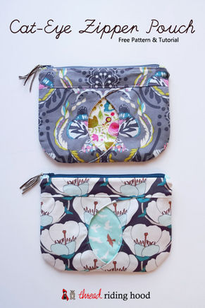 Sew a Cat’s Eye Zippered Pouch – A Free Sewing Tutorial + Pattern