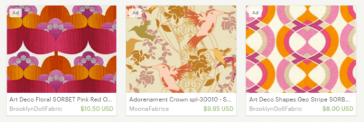 pink orange deco fabric to sew the a pretty clutch purse