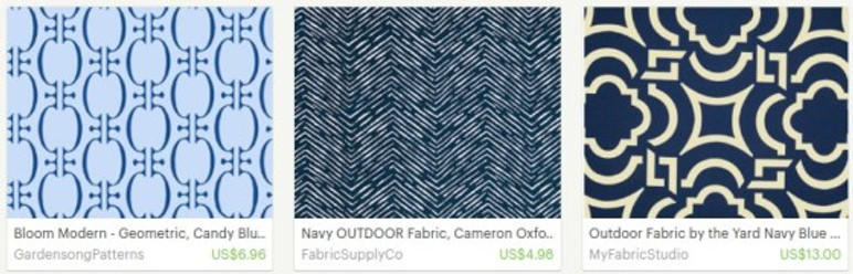 navy blue modern fabrics for sewing purses and pouches