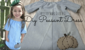 Sew a Child's Peasant Dress with Pumpkin Appliqué - Thrifted Refashion