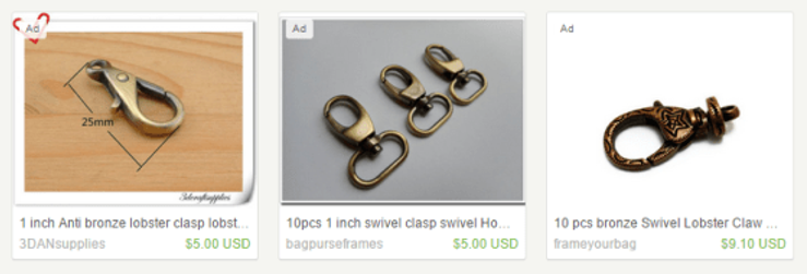 lobster clasps for bags