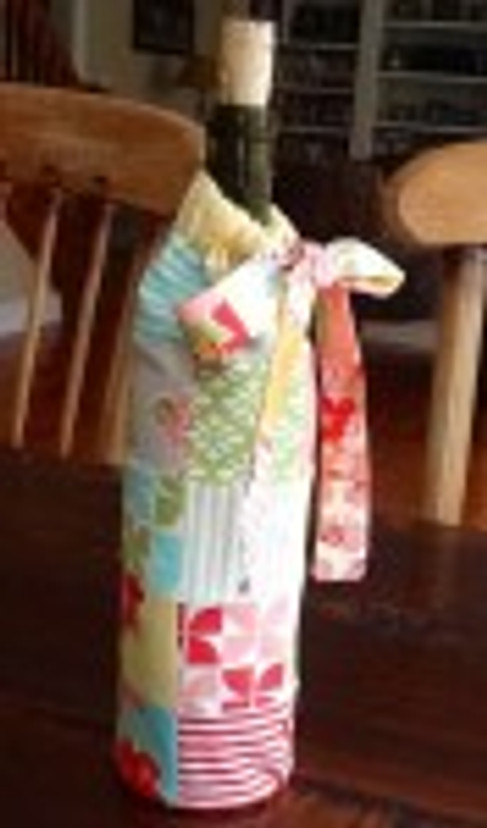 patchwork quilted wine bag sewing tutorial