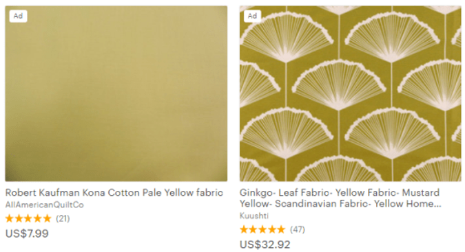Ginko Dijon Mustard Fabrics