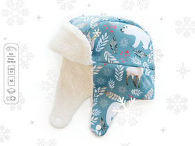 Multi-size trapper hat PDF sewing pattern