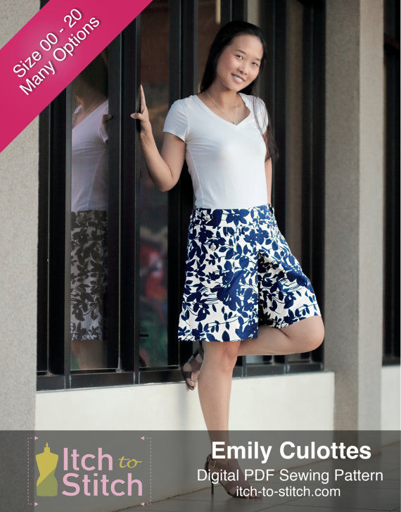 Emily Culottes Digital Sewing Pattern (PDF)