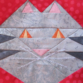 Purrfectly Pieced – Free Tabby Cat Quilt Pattern