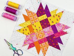 Double Woven Star Quilt Block Pattern by JoeJuneandMae