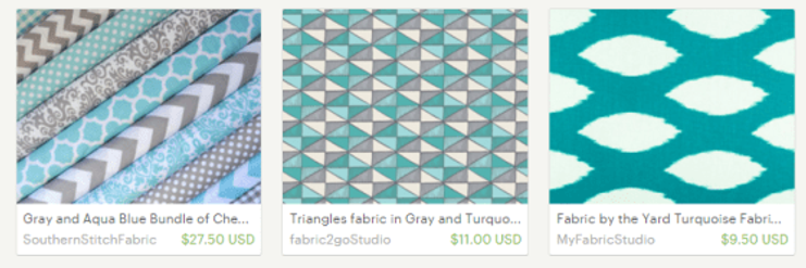modern turquoise fabric to sew purses and bags at PatternPile.com