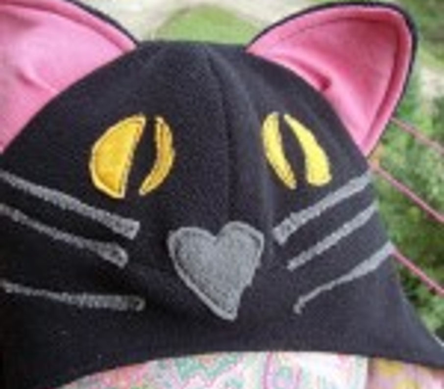Black Cat Hat Sewing Pattern from Serger Pepper