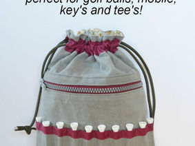 Sew a Drawstring Golf Accessories Bag