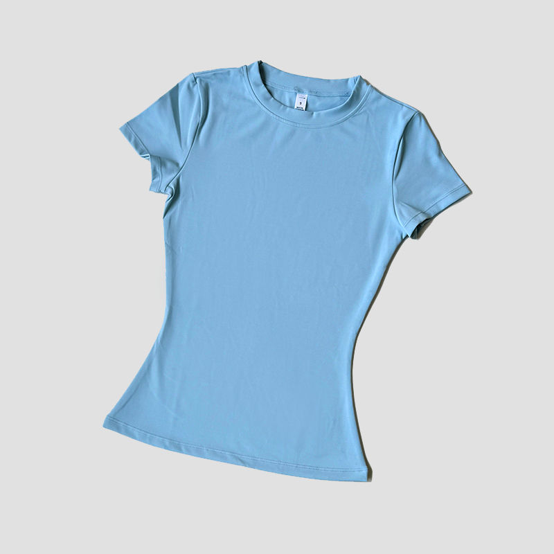 Thumbnail: Women Yoga Top Seamless Sport T Shirts Fitness Clothes Short Sleeve Yoga Shirt G