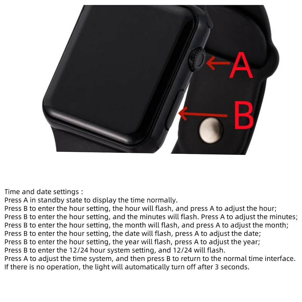 Thumbnail: Simple Digital Watch for Men Women Fashion Sport LED Electronic Watch Black Sili