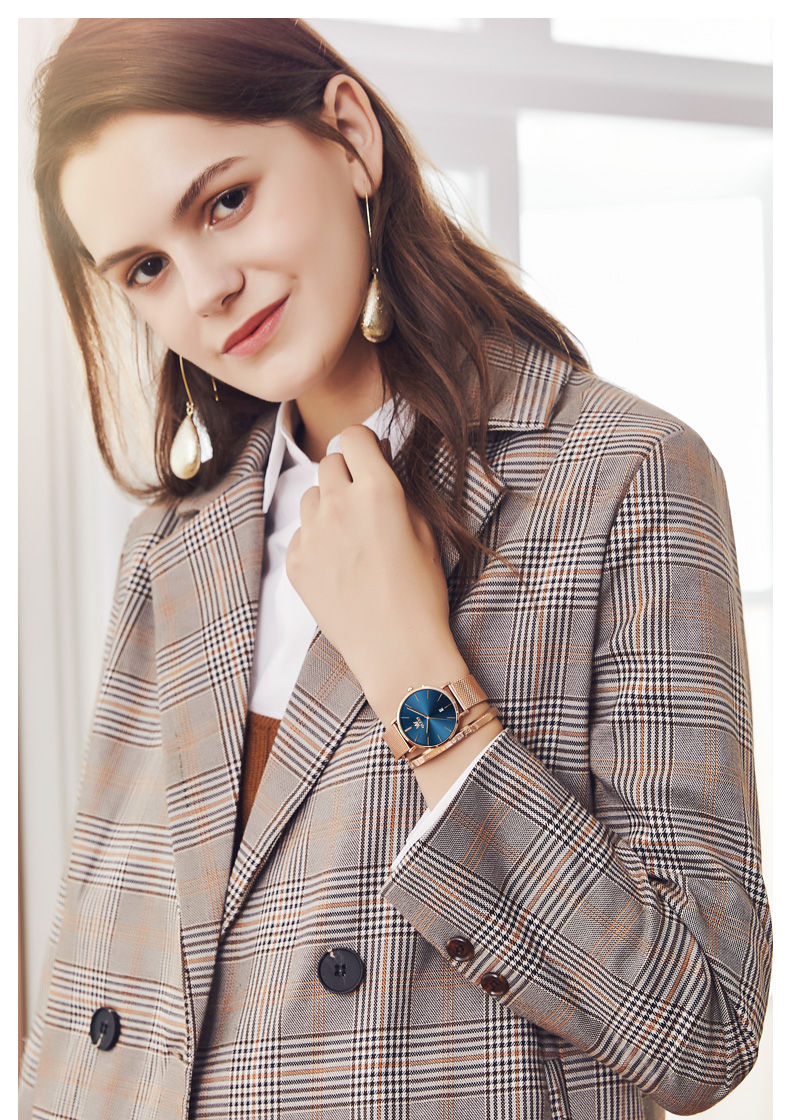 Thumbnail: OLEVS Watches For Women Quartz Waterproof Watch Luxury Lady's Watch Stainless St