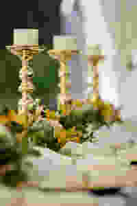 Gold Candlesticks with Votive Candles / Image courtesy of Pexels
