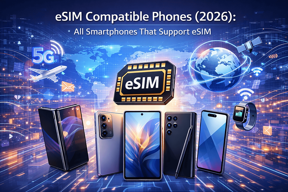 Phones compatible to eSIM