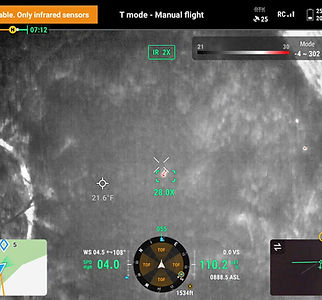 Hazel Hill Drone Services LLC M30t thermal drone seeing a deer