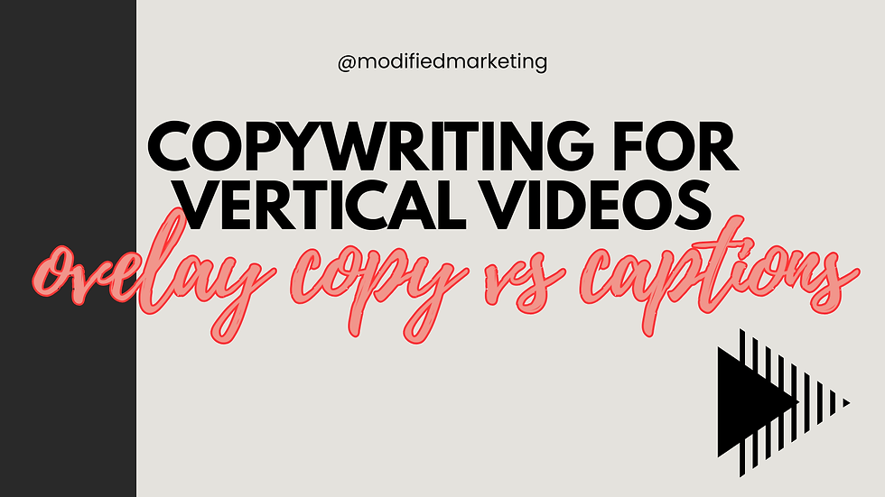 Copywriting for Video | Overlay Copy vs Captions