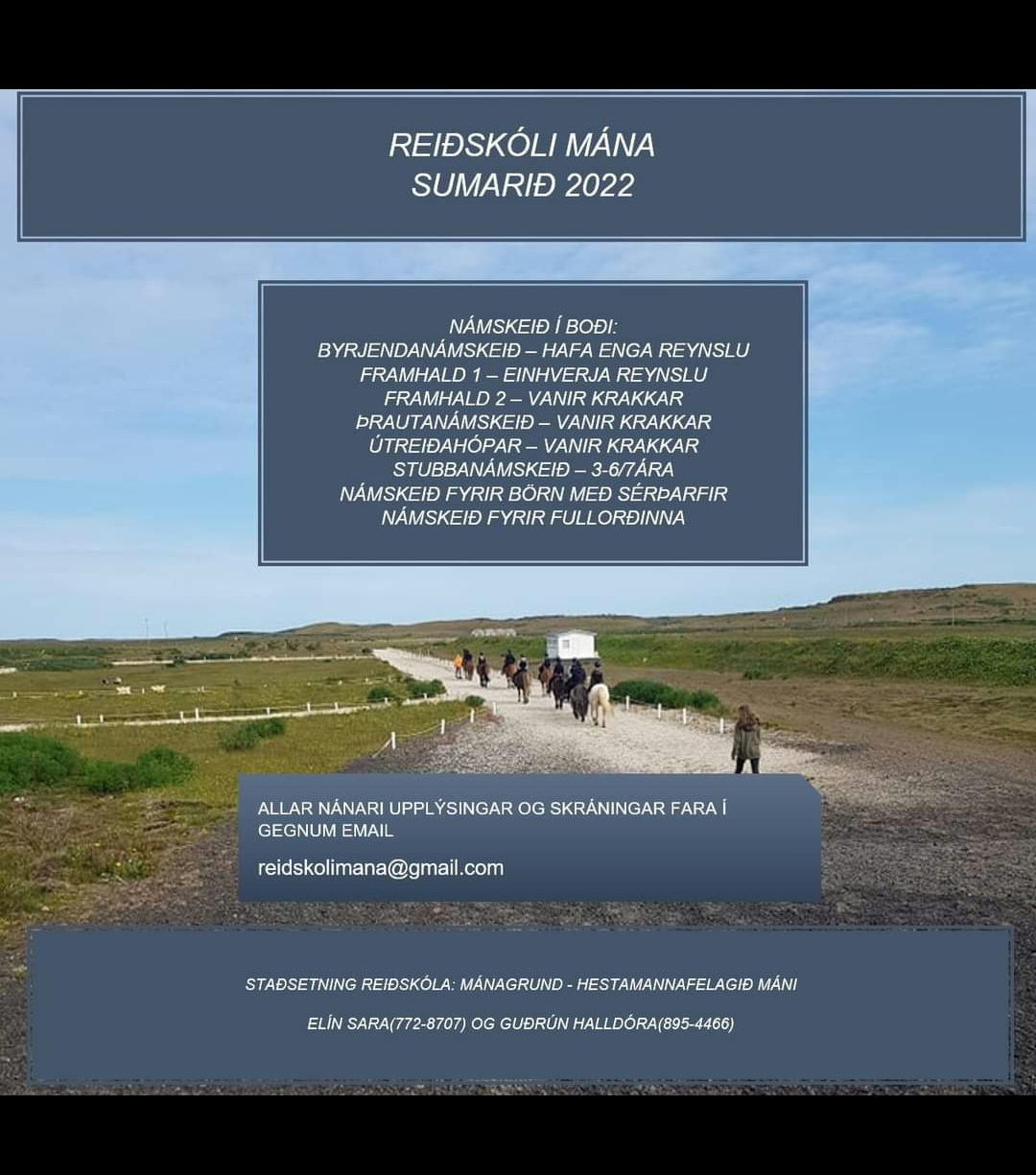 REIÐSKÓLI MÁNA 2022