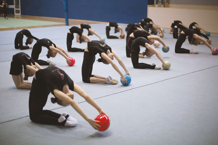 Gymnasts with Balls